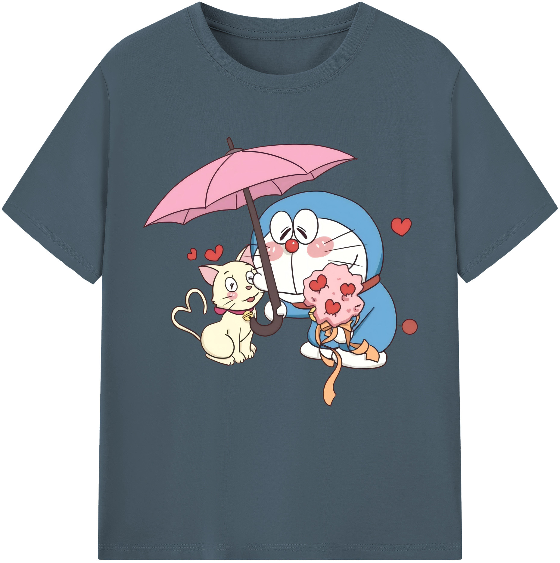 （画像用） ドラえもん Doraemon 綿100％半袖Tシャツ（フロントプリント）